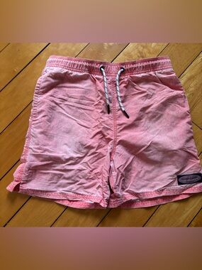 Vineyard Vines Boy’s Island Swim Trunks in Coral Pink